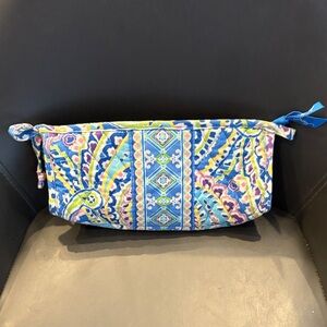 Vera Bradley Vibrant Blue and Pink Cosmetic Case